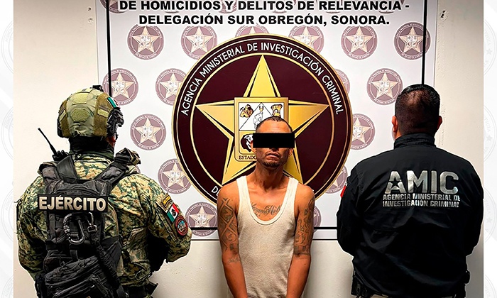Atrapan a hombre por homicidio calificado en Ciudad Obregón