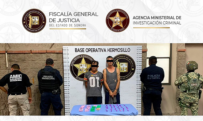 Durante cateo aseguran a dos sujetos con droga en la colonia Las Granjas