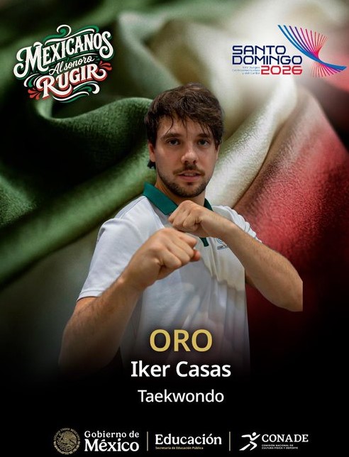 Iker Casas conquista el oro para México en taekwondo en Centroamericanos 2026
