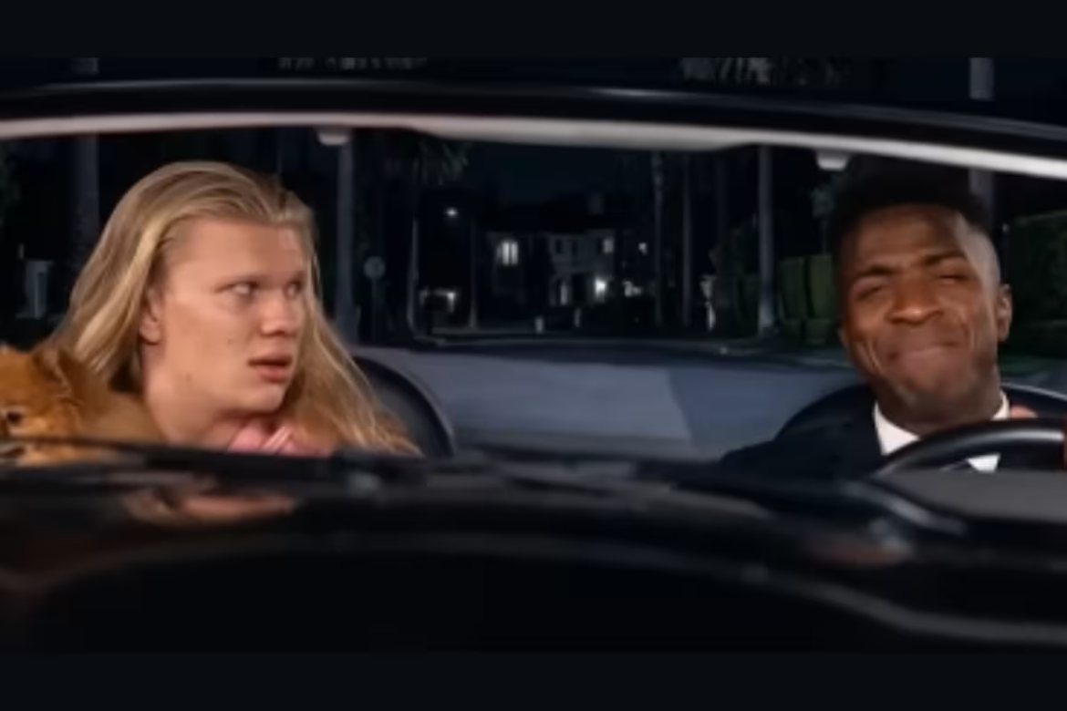 Haaland bromea sobre meme con Vinícius Jr.