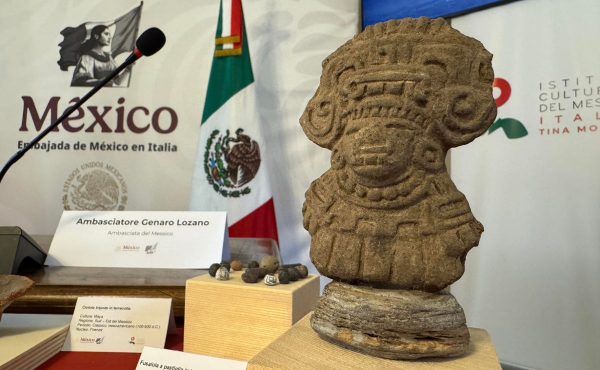 Italia devuelve a México 27 piezas precolombinas