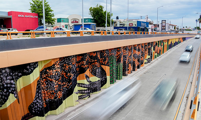 Concluye mural en paso a desnivel