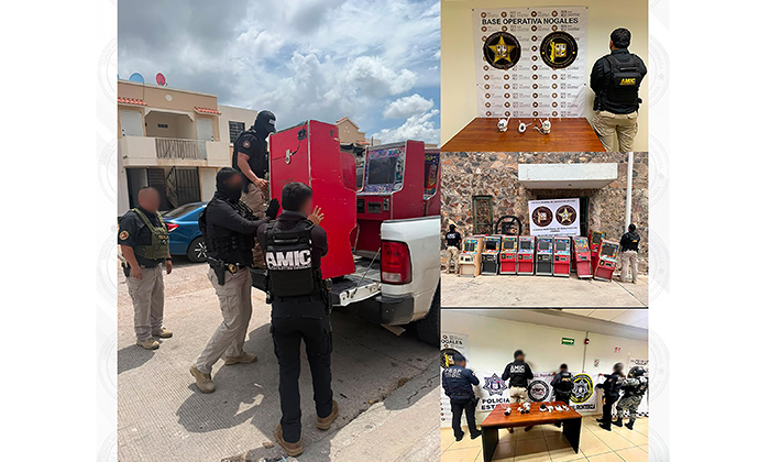 Aseguran cámaras clandestinas y máquinas tragamonedas en Nogales