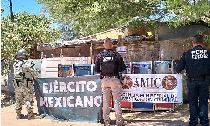 Aseguran máquinas tragamonedas en cateo en San Luis Río Colorado