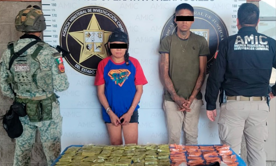 Cae pareja de “tiradores” con más de 200 dosis en pleno Centro de Hermosillo