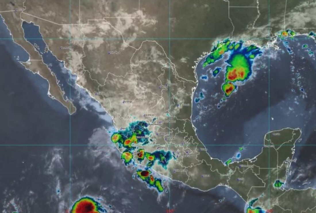 SMN vigila dos zonas de baja presión y prevé lluvias en gran parte del país