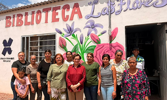 Reconoce Dolores del Río labor de comedor comunitario durante visita a Nogales