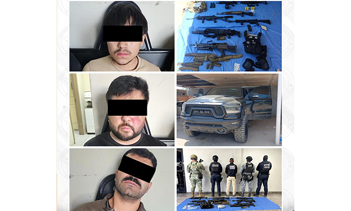 Aprehenden a tres presuntos criminales prioritarios en San Luis Río Colorado