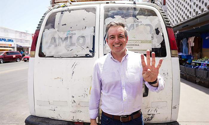 Omar Del Valle Colosio respalda la Transformación durante recorridos por Sonora
