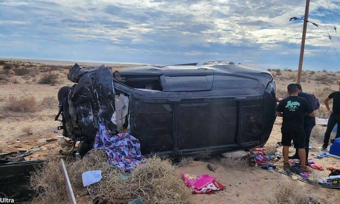 Mueren cinco personas en choque en la carretera San Luis Río Colorado-Golfo de Santa Clara