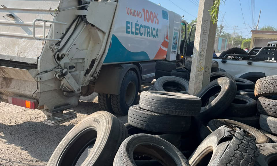 Retiran 276 neumáticos en desuso en “llantatón” en la colonia Palo Verde