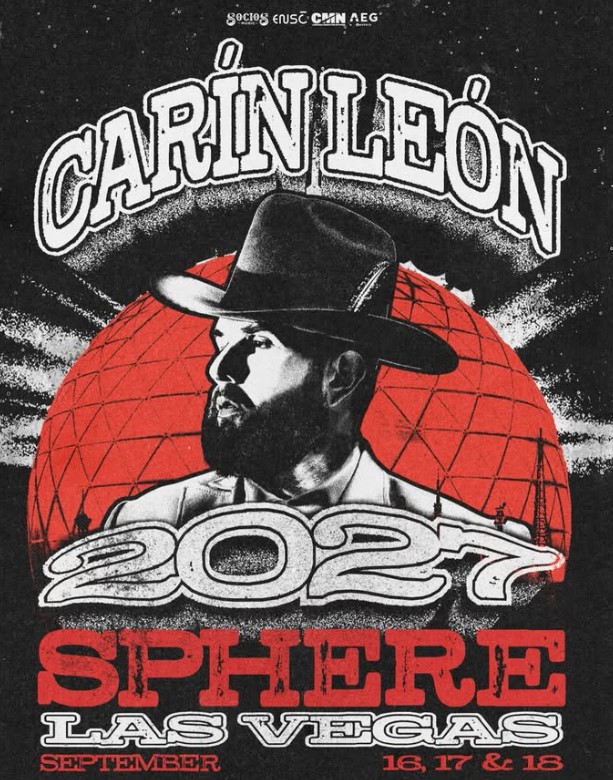 Carín León regresará a Sphere de Las Vegas en 2027 con tres nuevas fechas