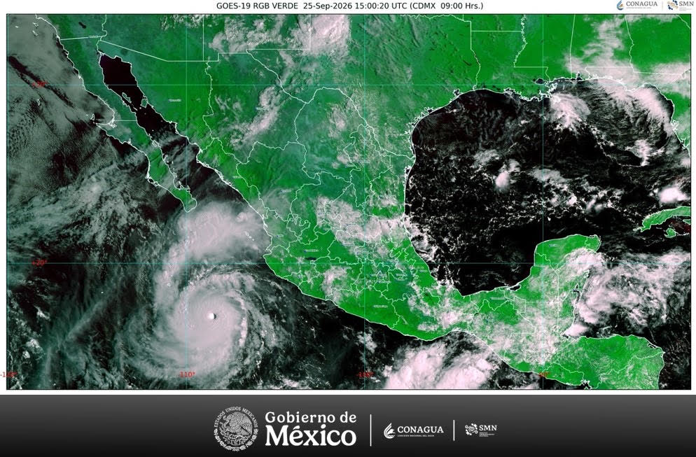 Se prevén lluvias muy fuertes en Nayarit y fuertes en Baja CaliforniaSur, Sinaloa, Jalisco, Colima y Michoacán, debido a Polo
