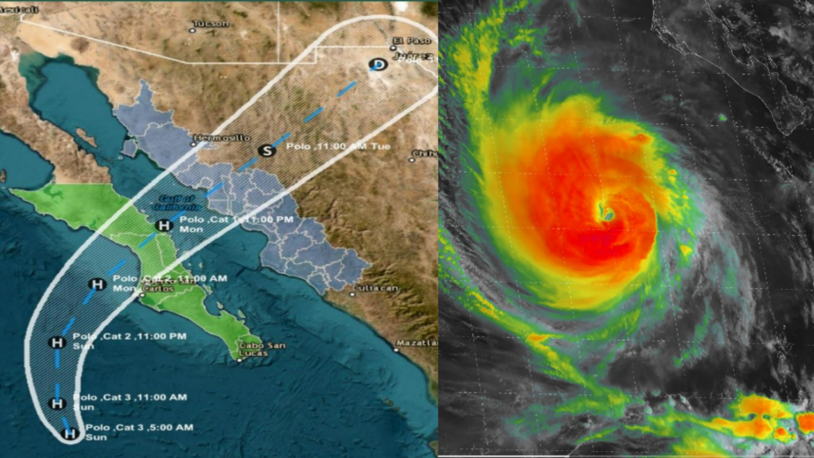 Huracán ‘Polo’ tocará tierra este lunes en Baja California Sur; Marina prevé impacto entre 17:00 y 18:00 horas