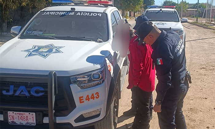 Golpea a su hermano con varilla y lo arrestan en el ejido El Zacatón