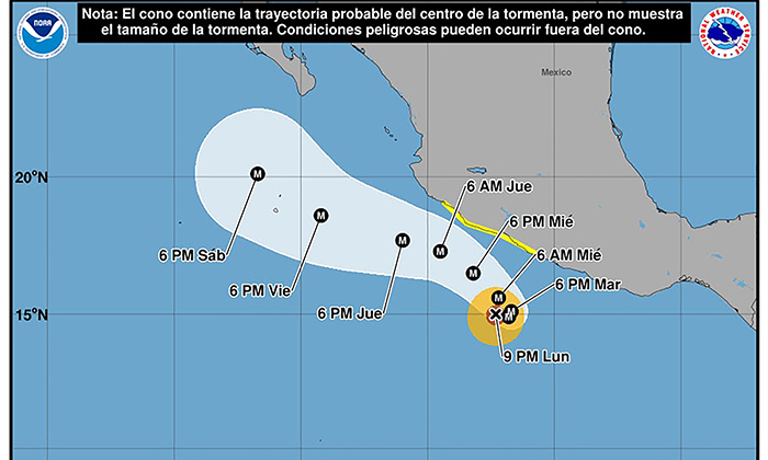 Mantiene vigilancia sobre trayectoria de huracán Polo