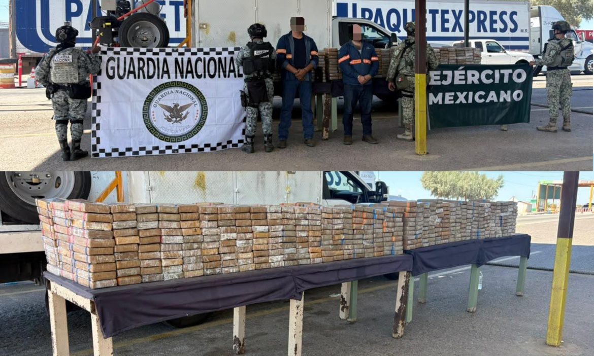 Aseguran mil 201 kilos de cocaína en San Luis Río Colorado