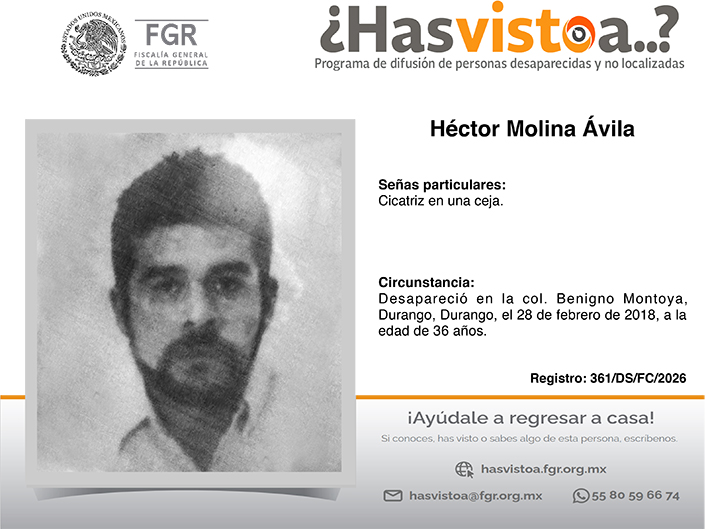 ¿Has visto a:  Héctor Molina Ávila?
