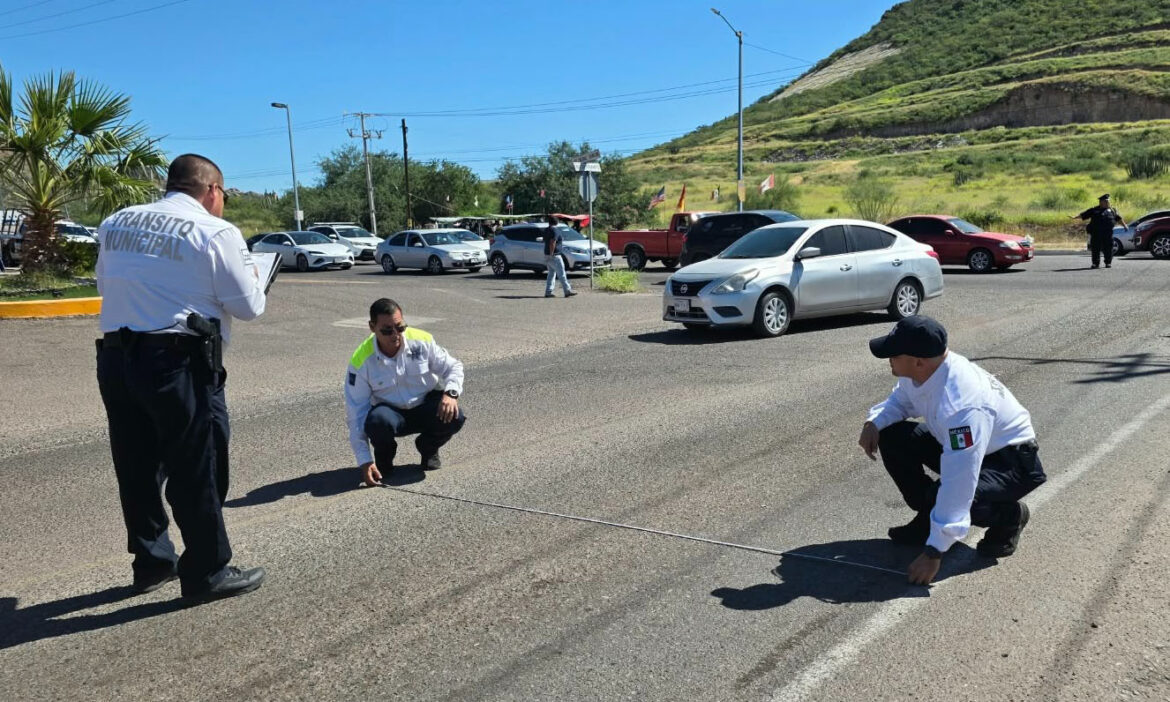 Hacen peritaje en lugar donde atropellaron a maestra en Guaymas