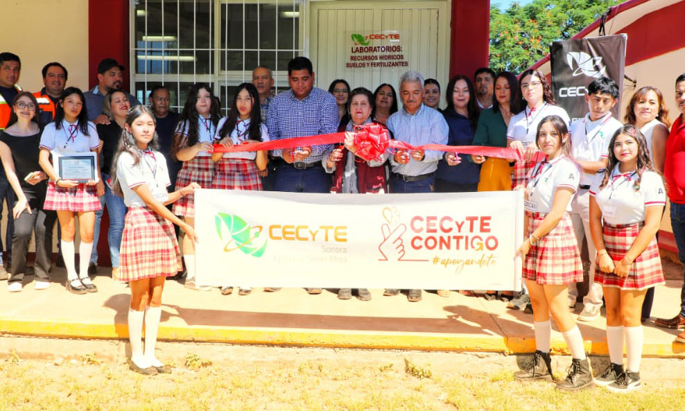 Inaugura Cecyte Laboratorio de Recursos Hídricos en Bácum