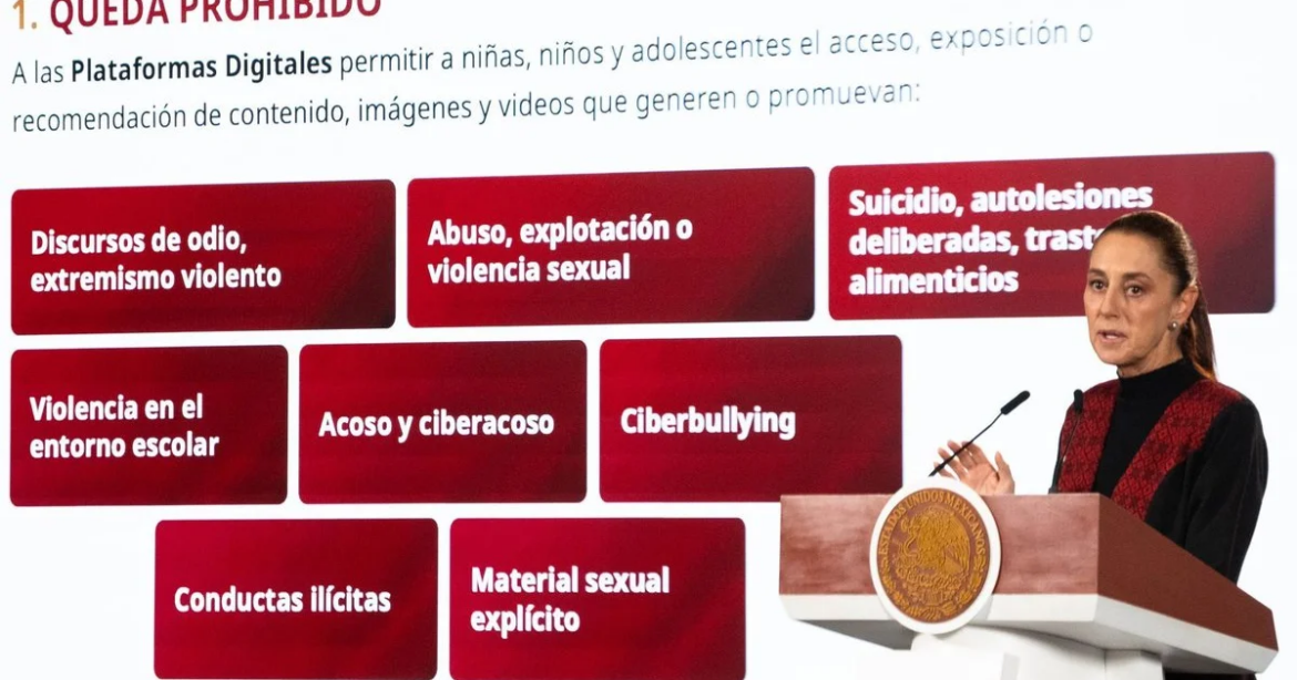 Sheinbaum presenta decreto para obligar a plataformas digitales a retirar contenidos violentos