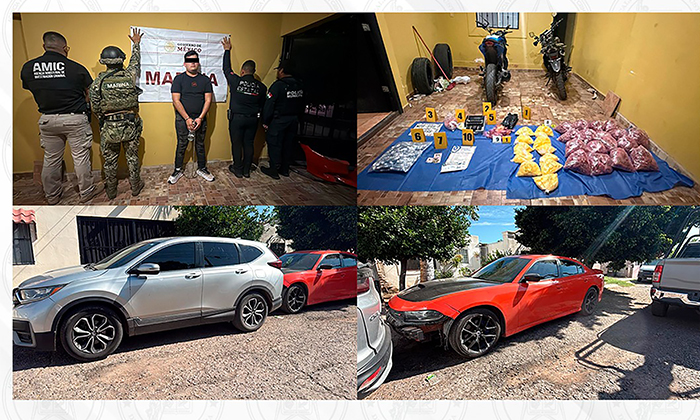 Asestan golpe al narcomenudeo en Guaymas en operativo conjunto