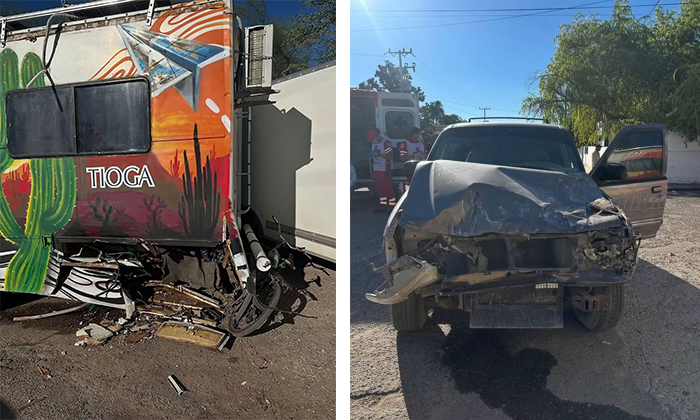 Impacta camioneta casa móvil de “influencer” argentino en Magdalena de Kino