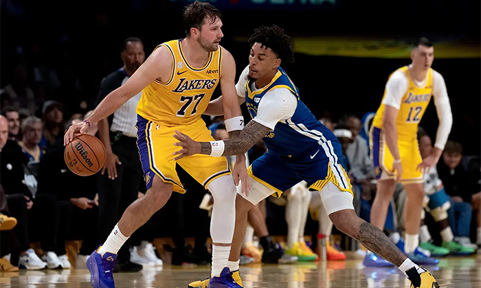 Apalea Lakers a Warriors por 127 a 105 con gran actuación de Doncic