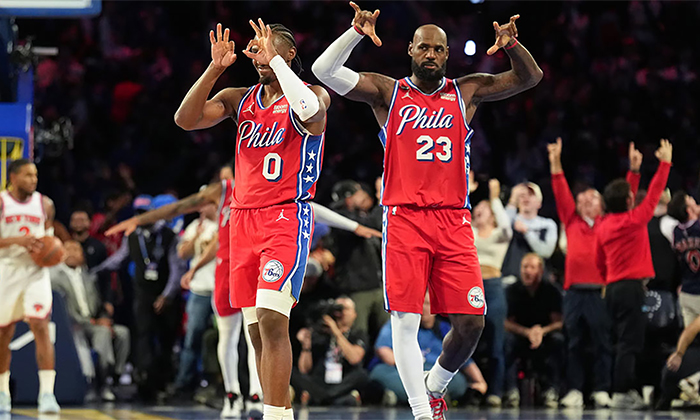 LeBron aporta 20 puntos y Sixers derrota a Knicks